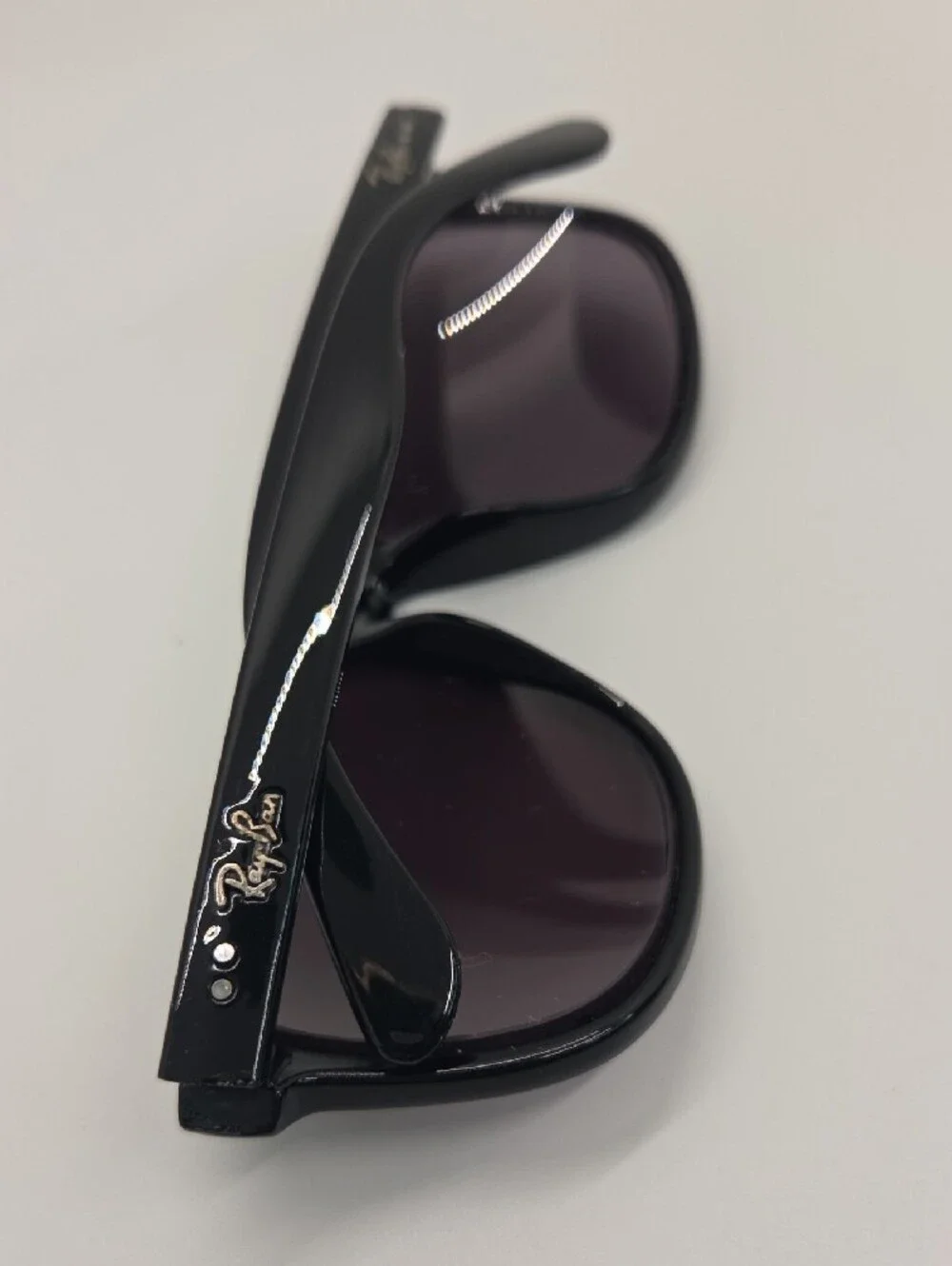 Rayban Boyfriend Unisex Black Sunglasses with Dark **Prescription Lenses